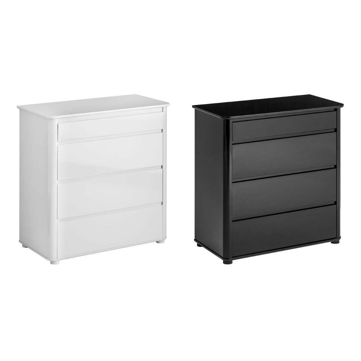 Moritz Black High Gloss 4 Drawer Chest.