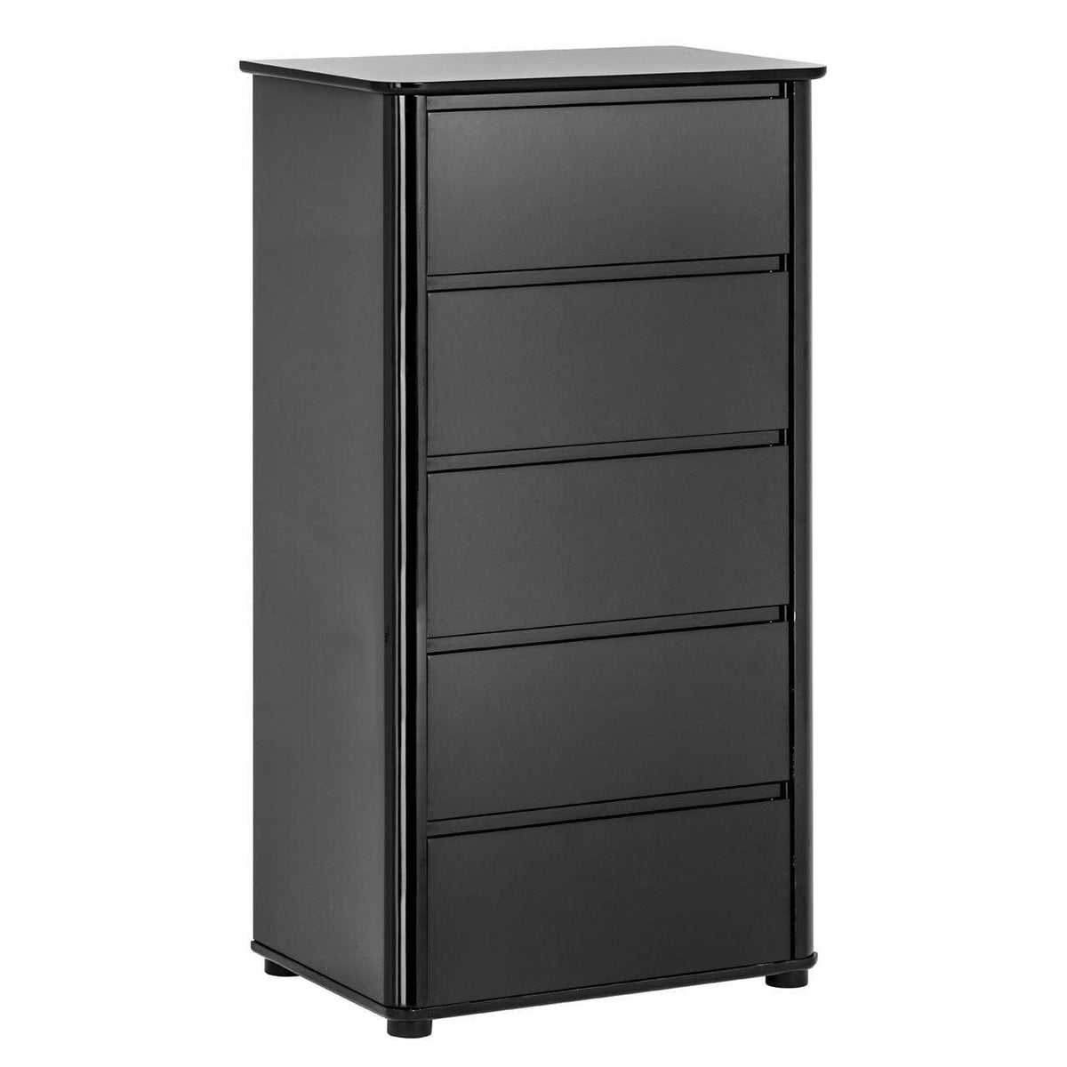 Moritz Black High Gloss 5 Drawer Chest.