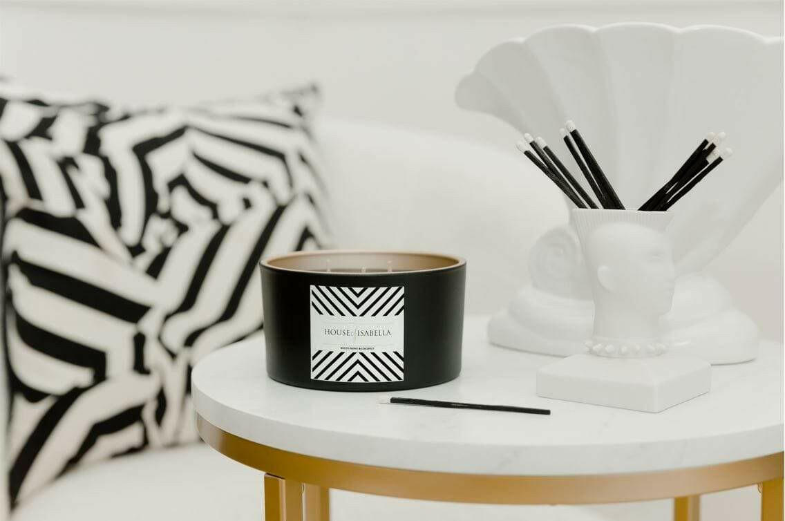 Luxury Scented 3-Wick Candle Tuberose & Orange Blossom.