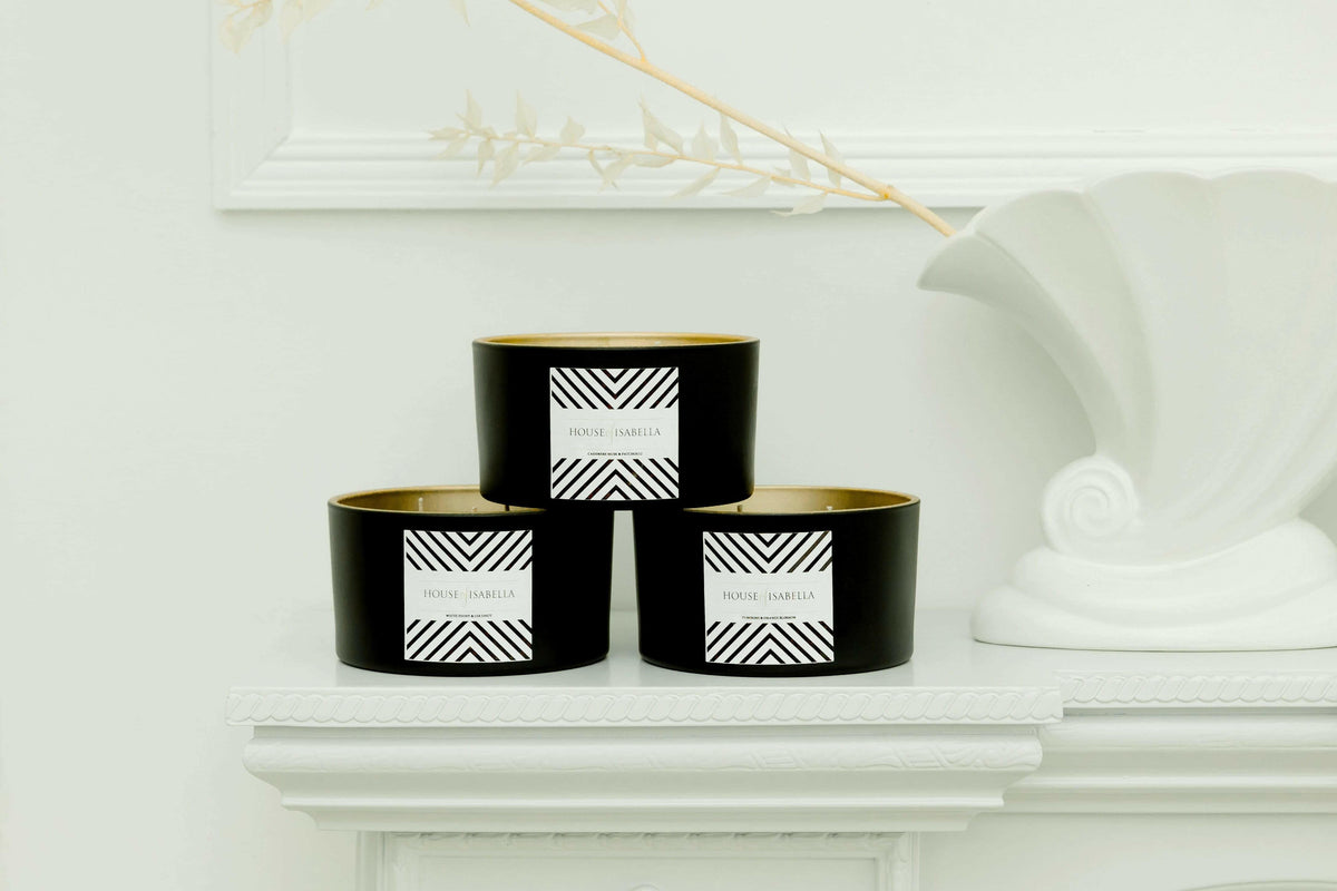 Luxury Scented 3-Wick Candle Tuberose & Orange Blossom.