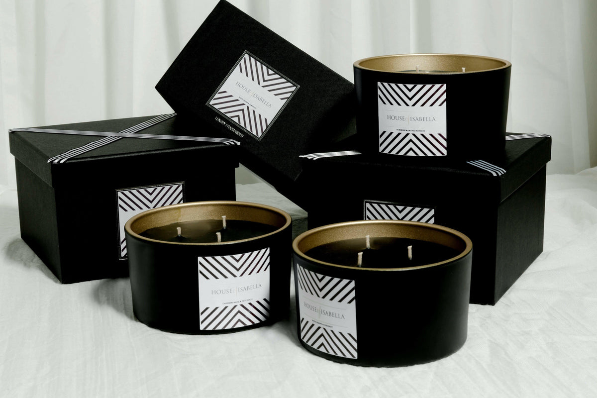 Luxury Scented 3-Wick Candle Tuberose & Orange Blossom.