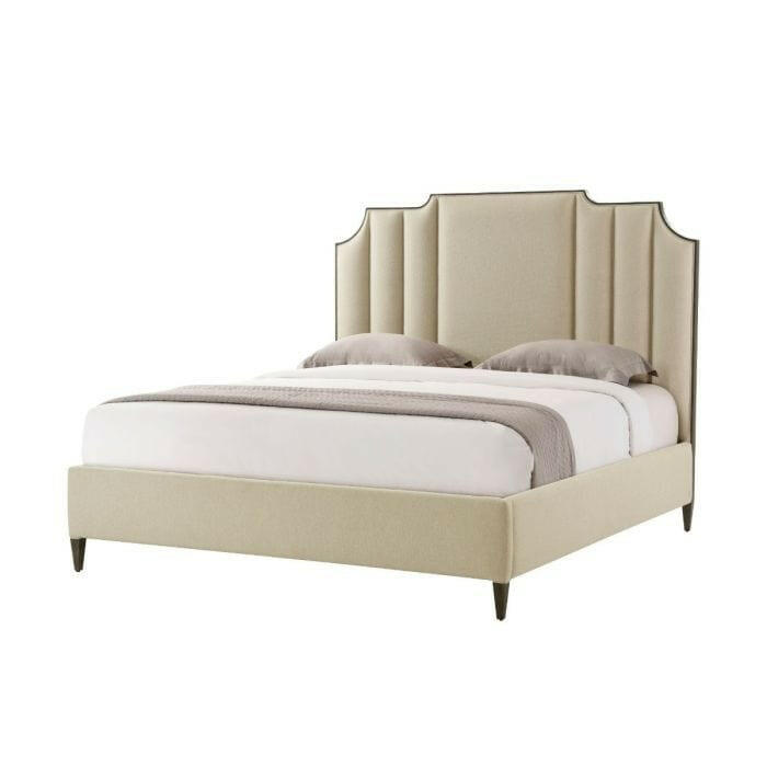 Ta Studio Super King Bed Frame Artemis in Kendal Linen.