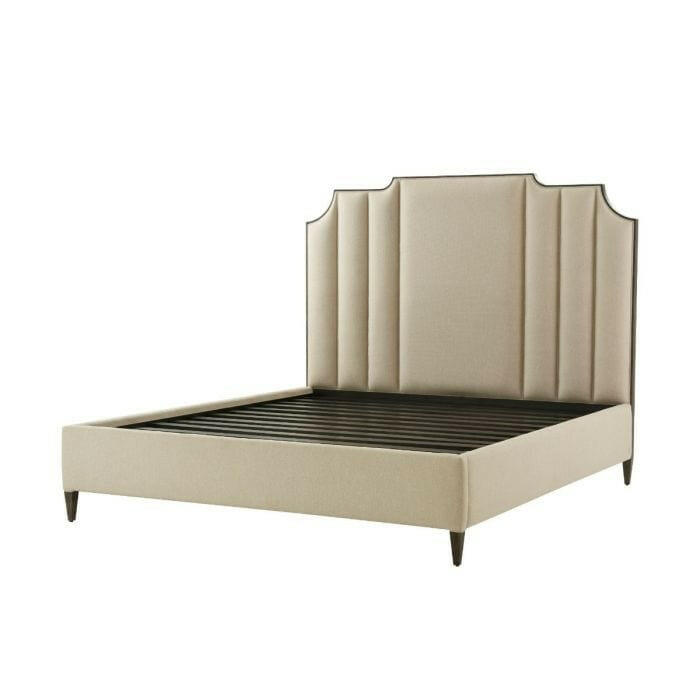 Ta Studio Super King Bed Frame Artemis in Kendal Linen.