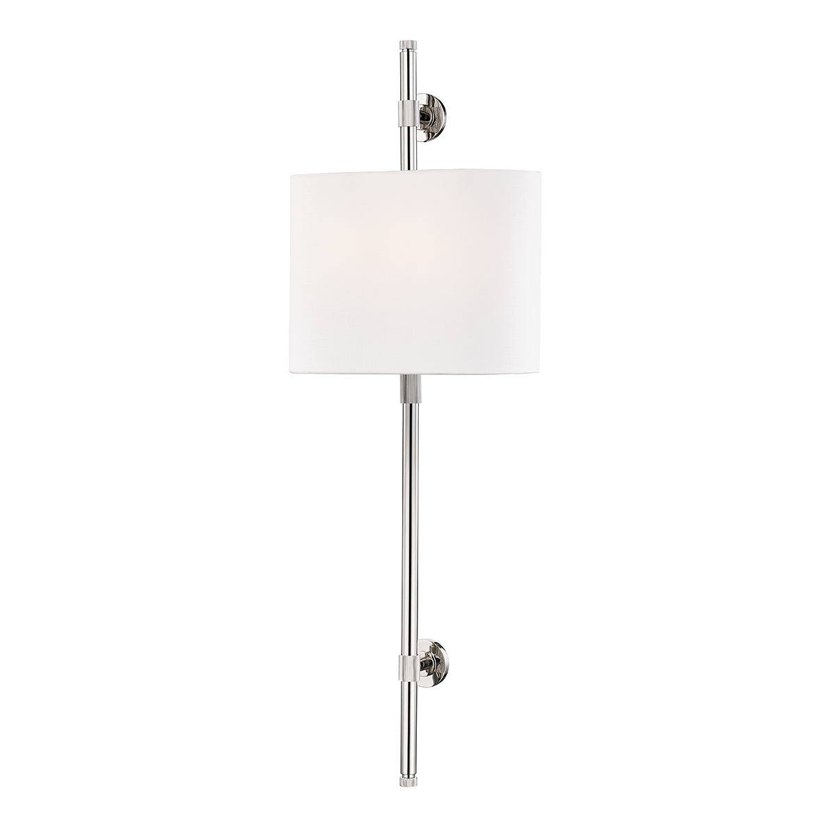 Hudson Valley Lighting Lighting BOWERY Polished Nickel Linen Wall Light 2 House of Isabella UK