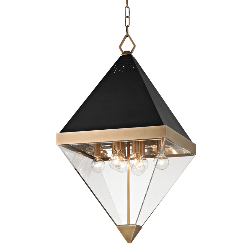 Hudson Valley Lighting Lighting COLTRANE Aged Brass Pendant 8 House of Isabella UK