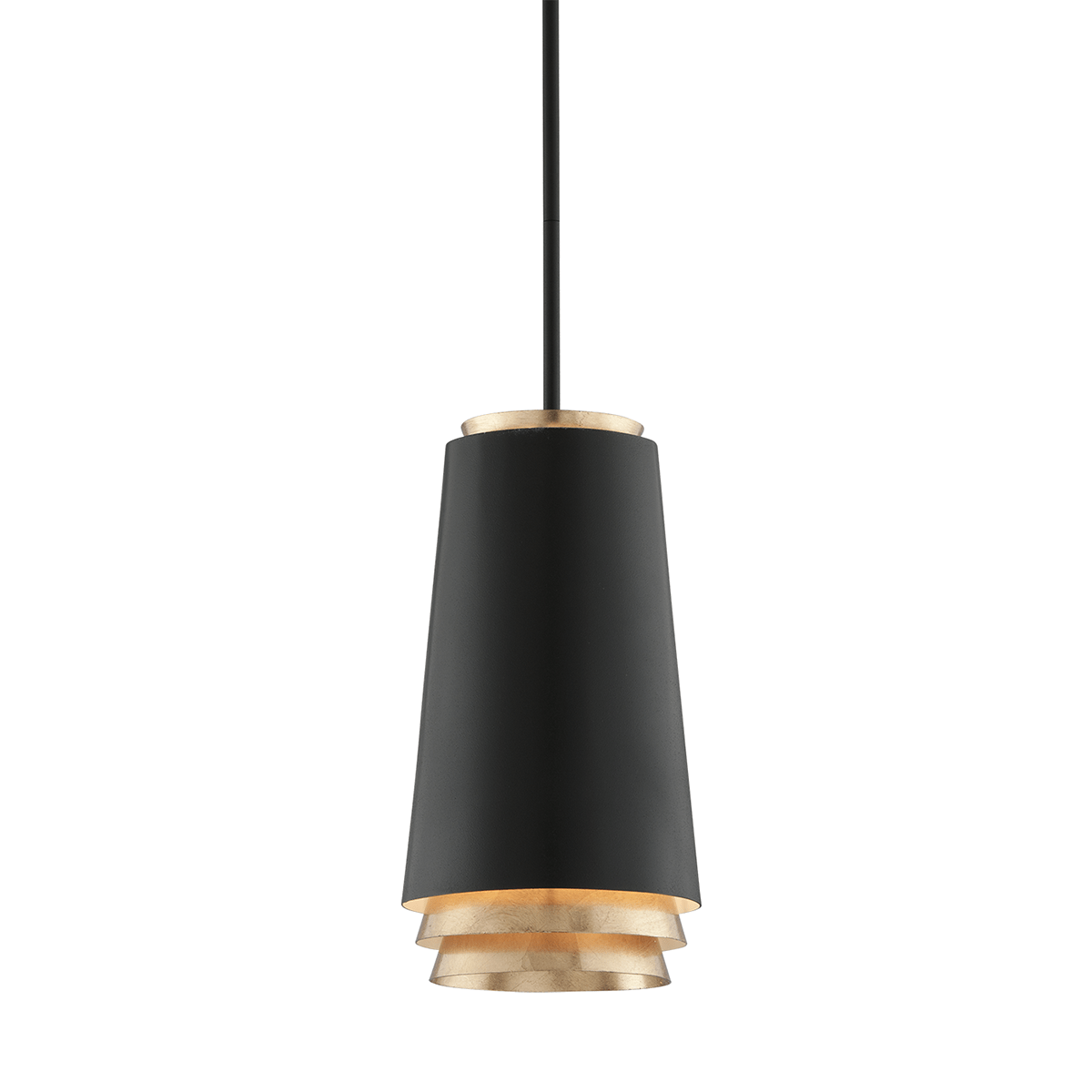 Hudson Valley Lighting Lighting FAHRENHEIT Textured Black Pendant 1 House of Isabella UK