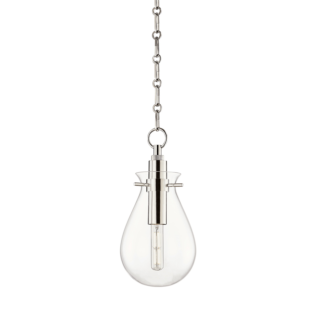 Hudson Valley Lighting Lighting IVY Polished Nickel Pendant 1 House of Isabella UK