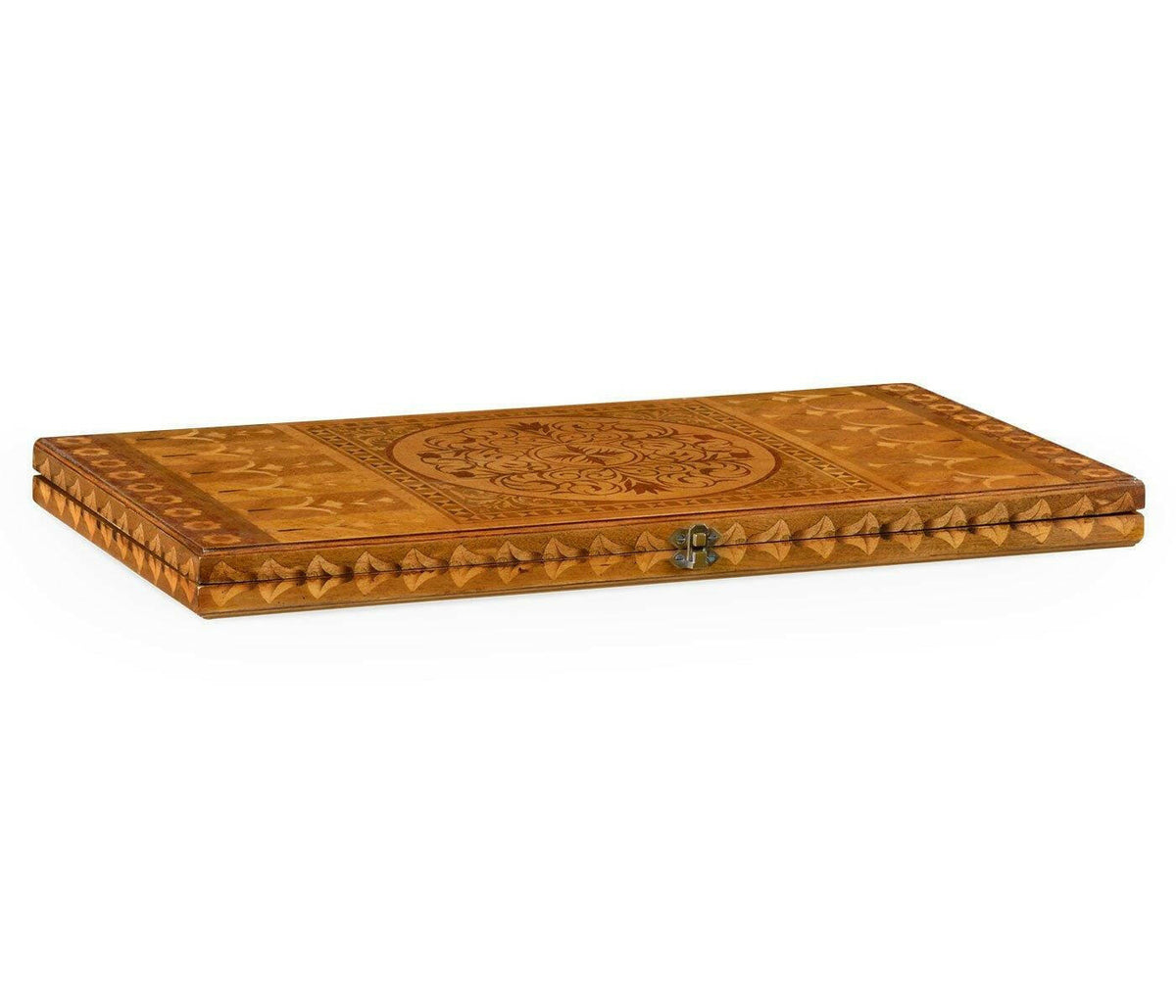 Jonathan Charles Backgammon Board Monarch - Floral Marquetry.