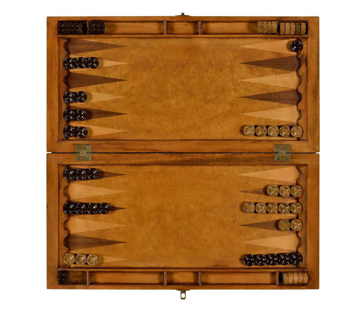 Jonathan Charles Backgammon Board Monarch - Floral Marquetry.