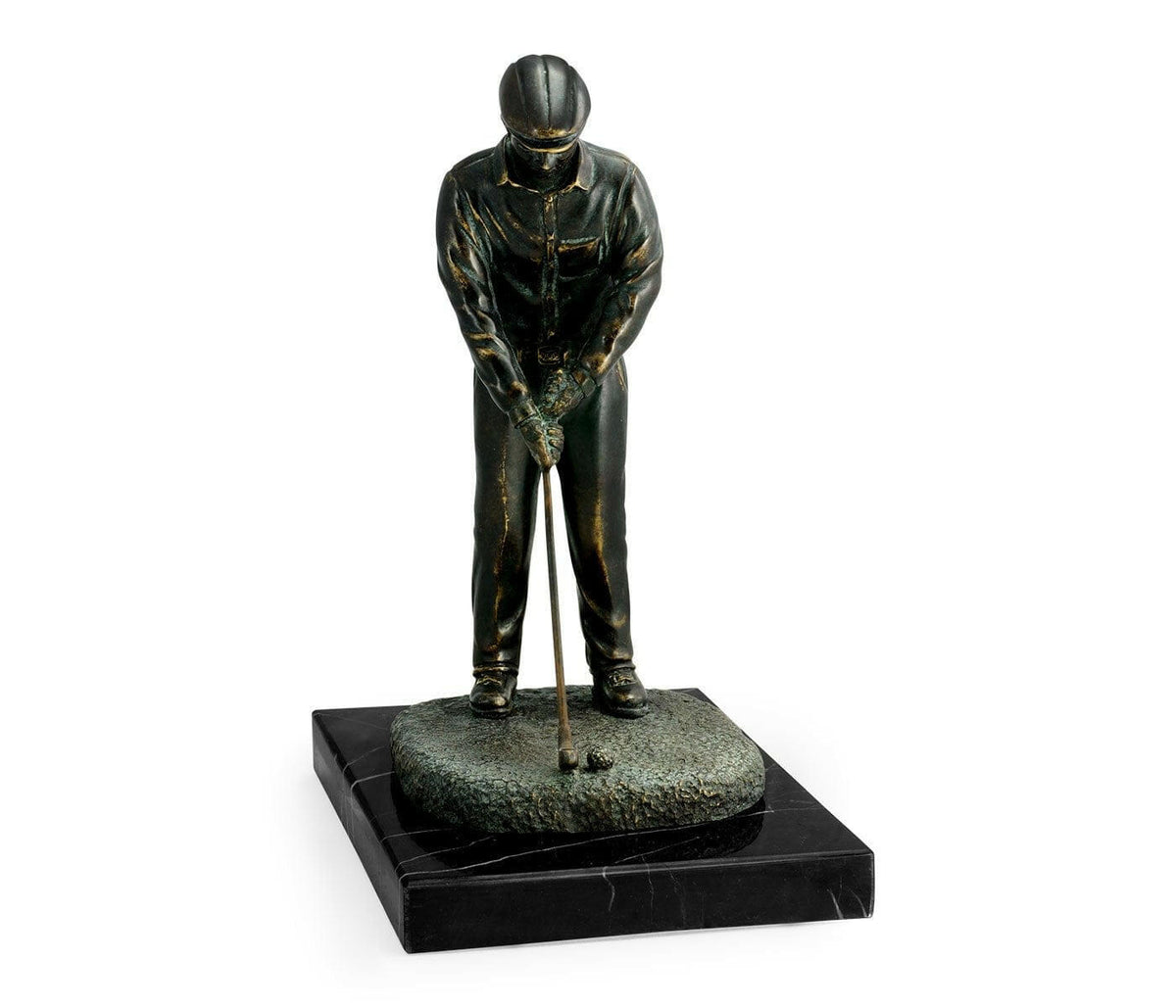 Jonathan Charles Bookends Golfer in Dark Bronze.