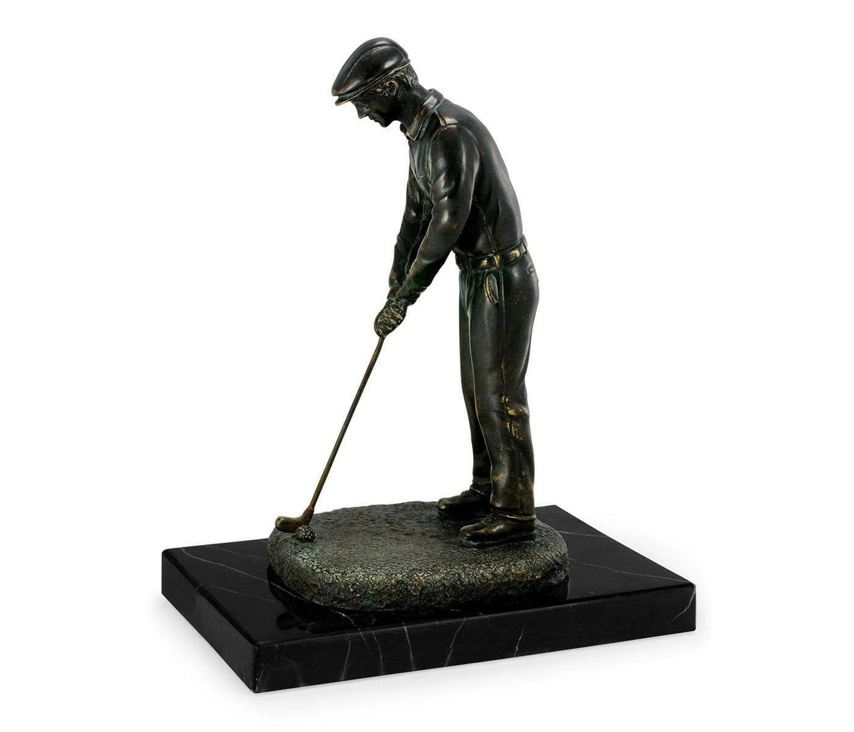 Jonathan Charles Bookends Golfer in Dark Bronze.