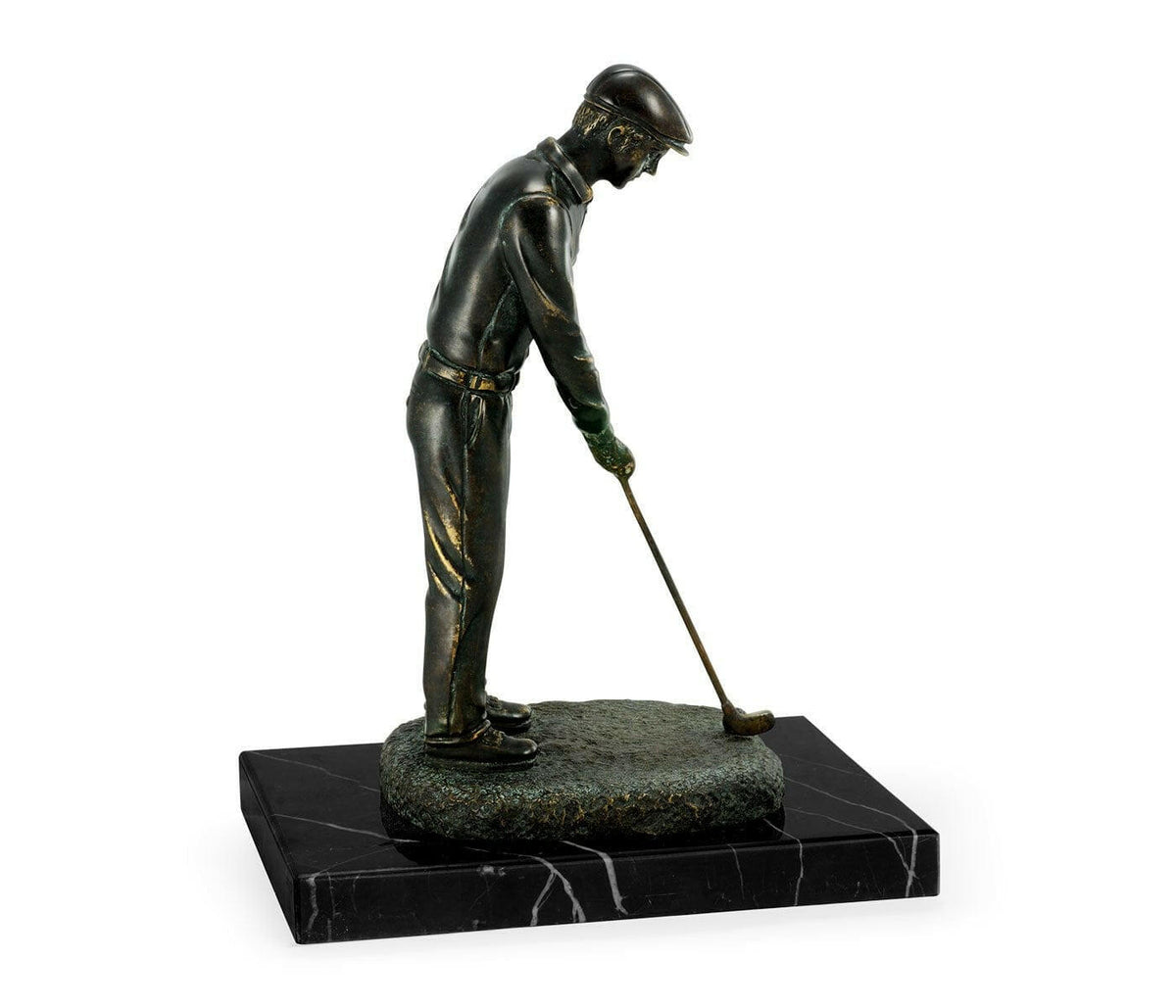 Jonathan Charles Bookends Golfer in Dark Bronze.