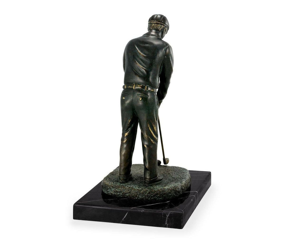 Jonathan Charles Bookends Golfer in Dark Bronze.