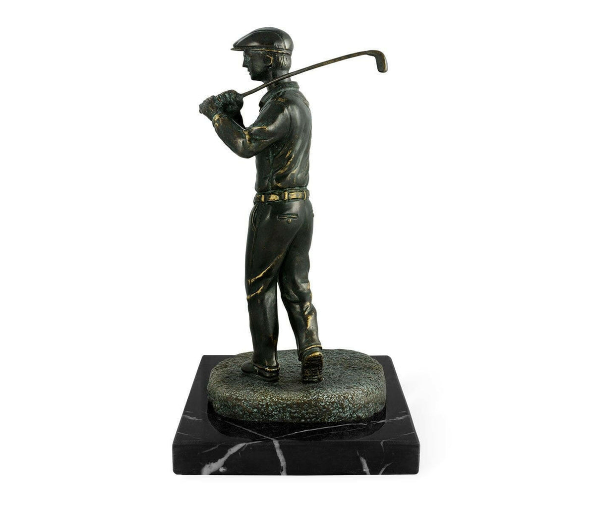 Jonathan Charles Bookends Golfer in Dark Bronze.