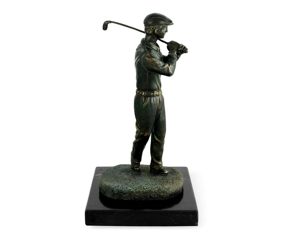 Jonathan Charles Bookends Golfer in Dark Bronze.