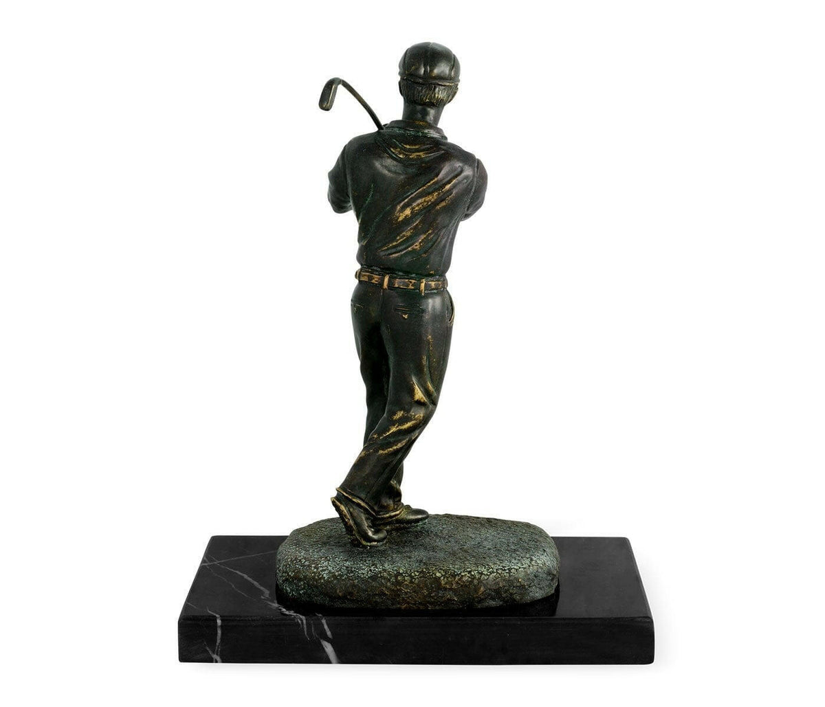 Jonathan Charles Bookends Golfer in Dark Bronze.