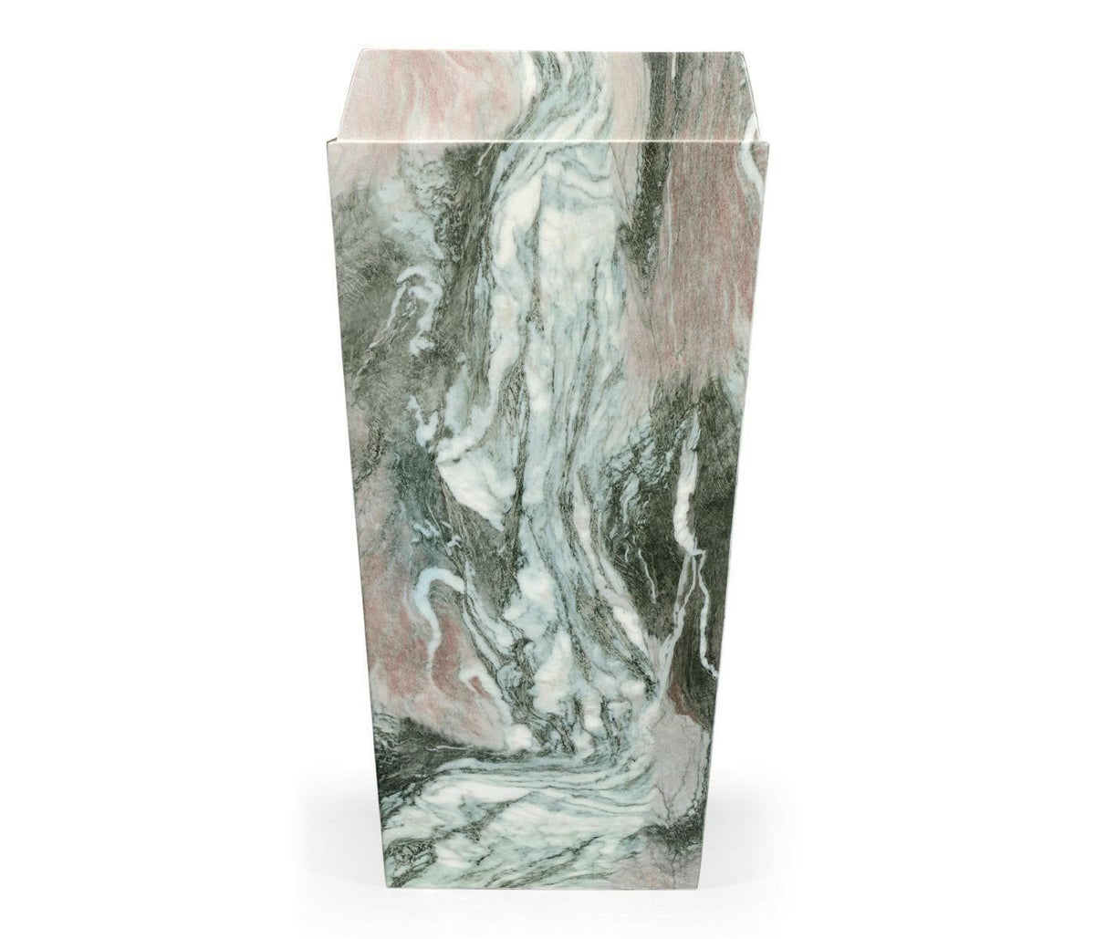 Jonathan Charles Charles Outdoor Medium Square Planter in Faux Black Marble.