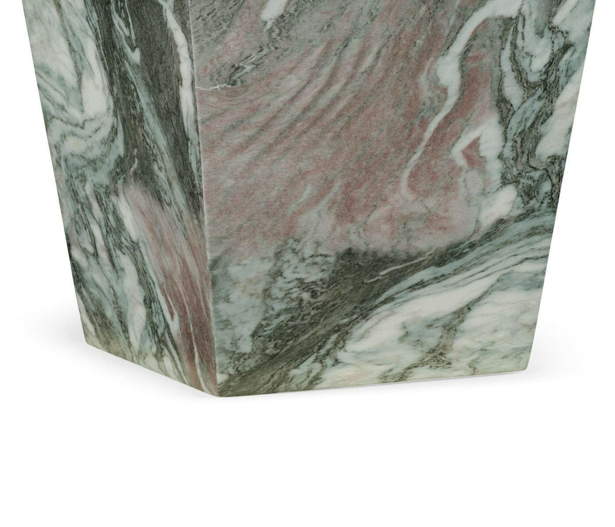 Jonathan Charles Charles Outdoor Small Square Planter in Faux Black Marble.