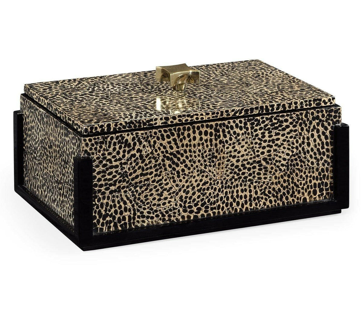 Jonathan Charles Decorative Box Oriental in Midnight Eggshell.