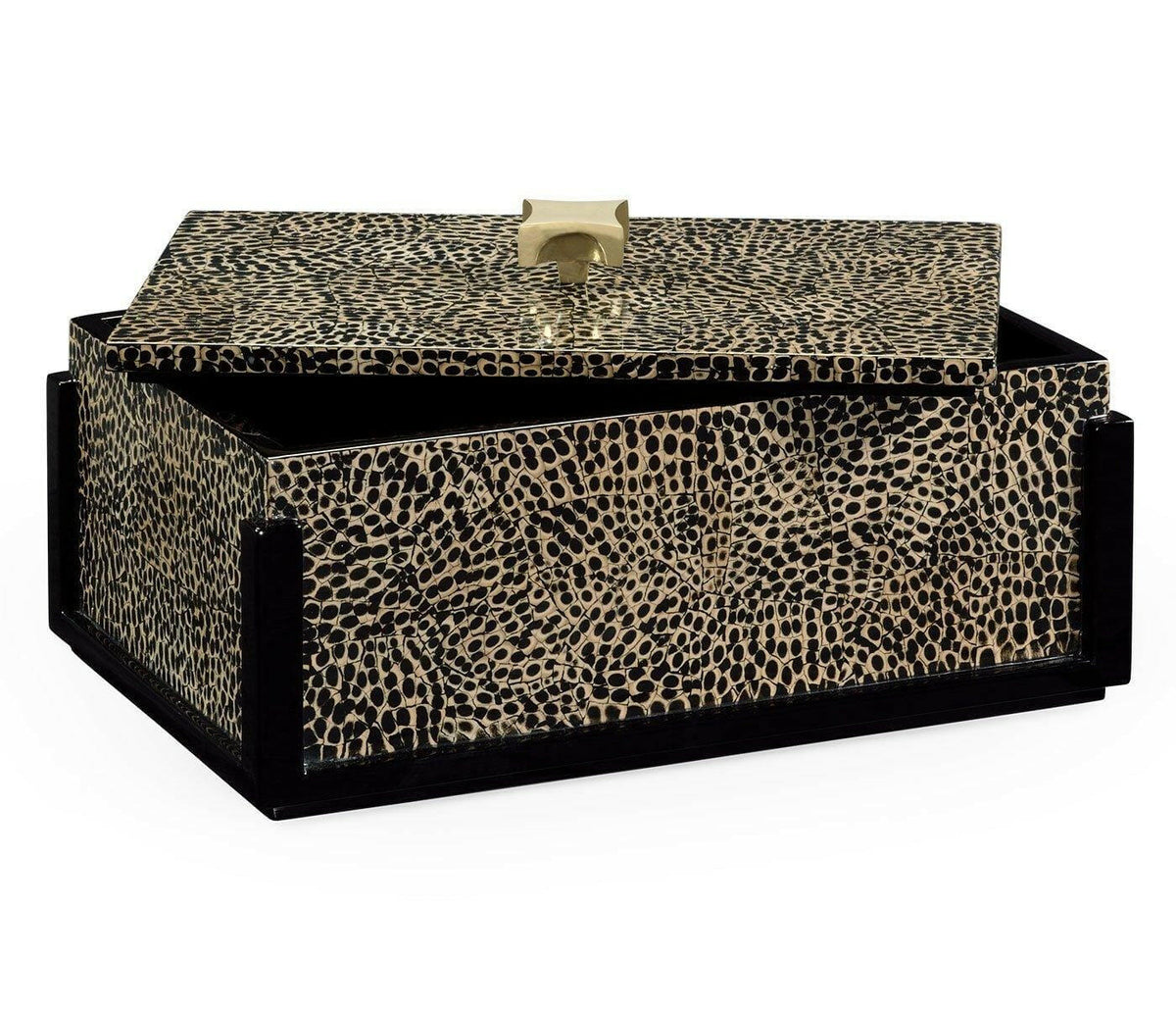 Jonathan Charles Decorative Box Oriental in Midnight Eggshell.