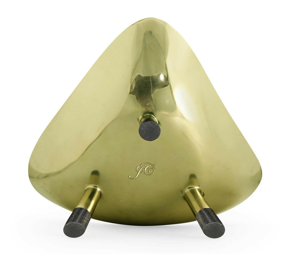 Jonathan Charles Dish Concave in Light Antique Brass - Large.