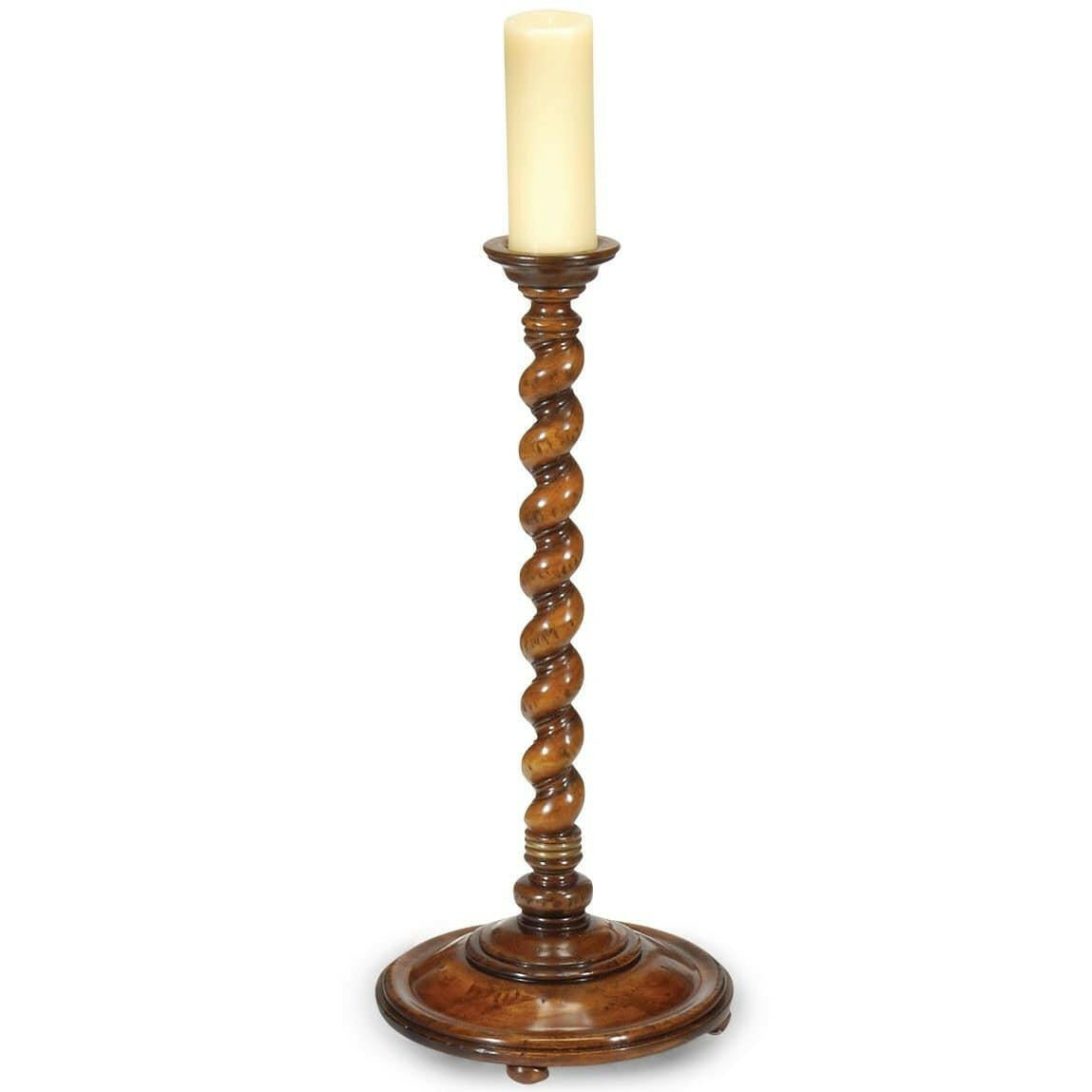 Jonathan Charles Floor Standing Candlestick Twisted.