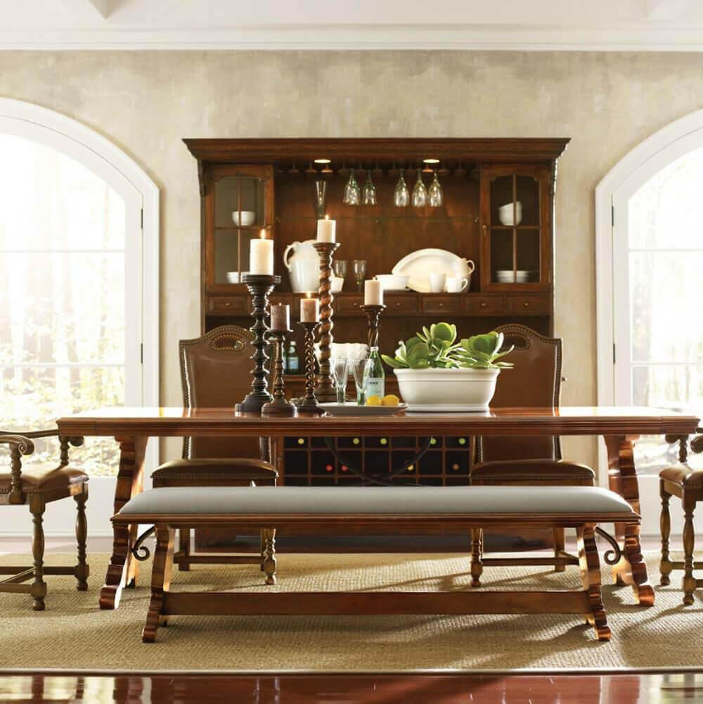 Jonathan Charles Floor Standing Candlestick Twisted.