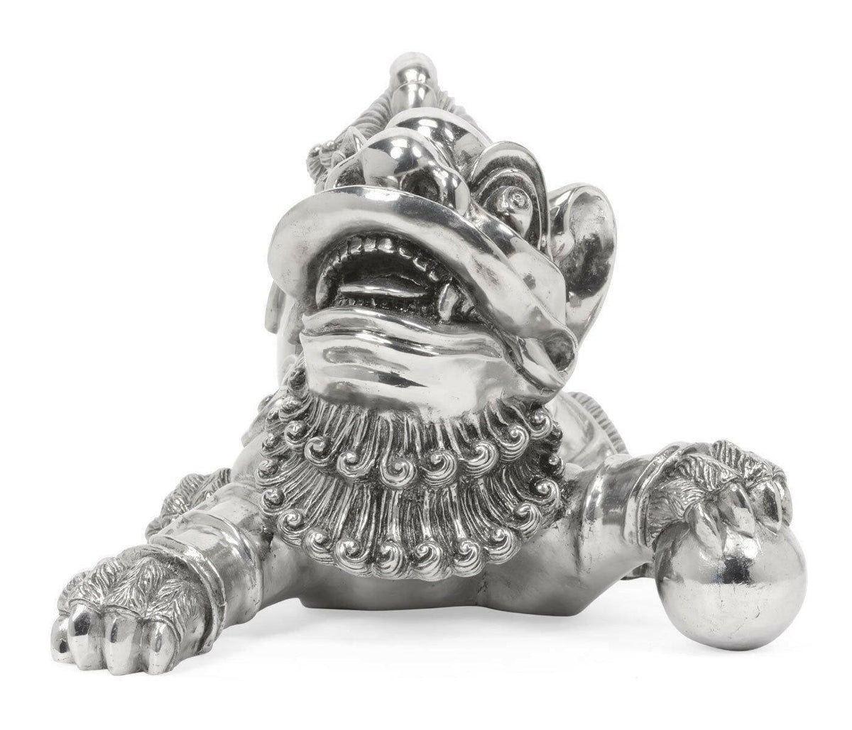 Jonathan Charles Foo Dog Ornament - Stainless Steel.