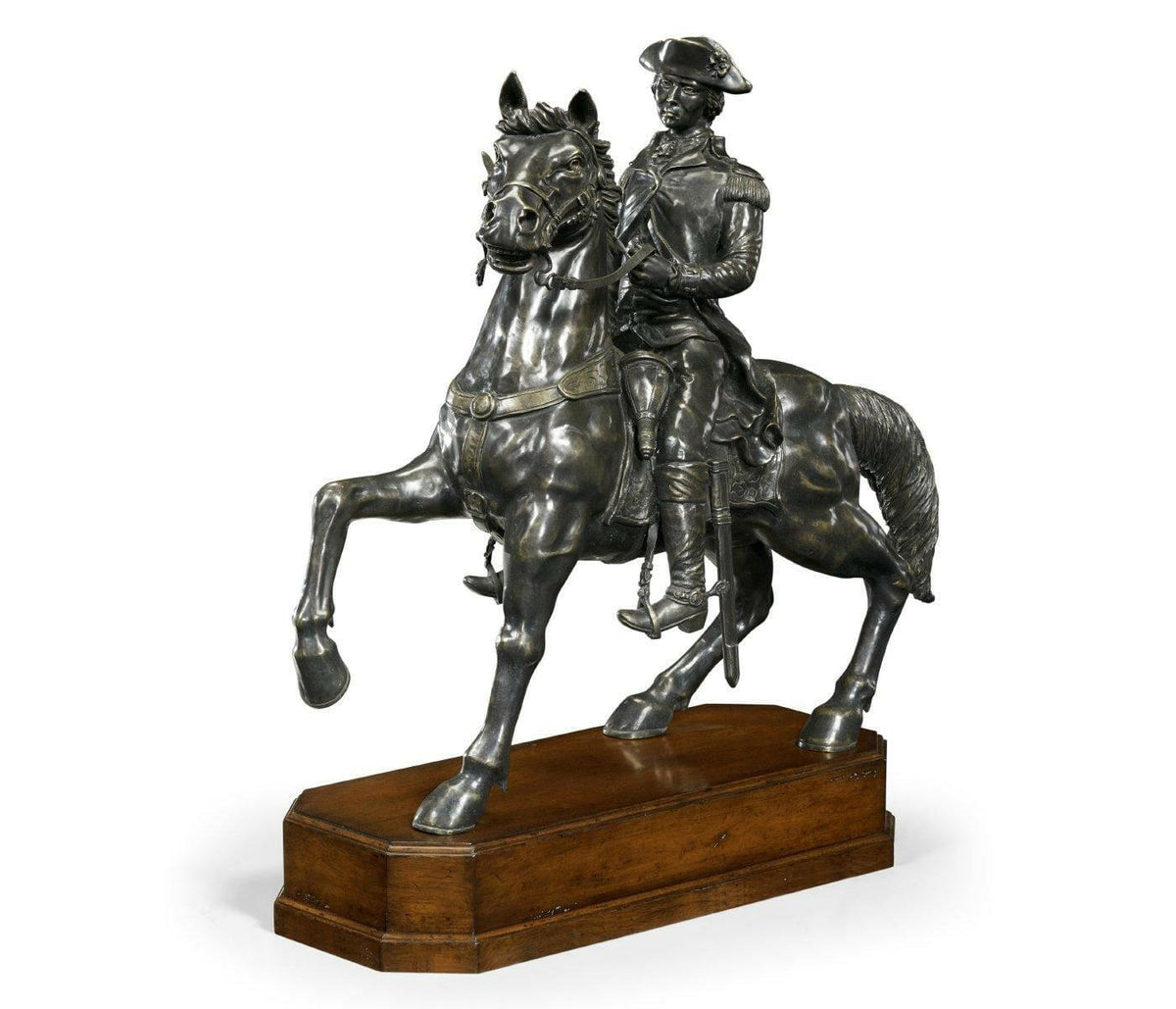 Jonathan Charles George Washington on Horse Statue on Base.
