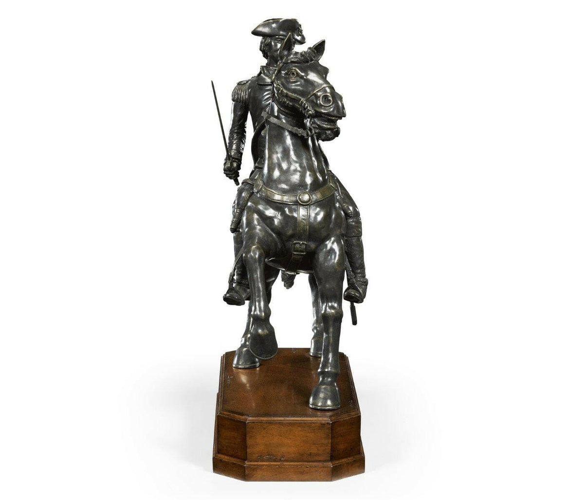 Jonathan Charles George Washington on Horse Statue on Base.