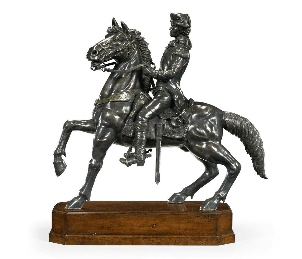 Jonathan Charles George Washington on Horse Statue on Base.