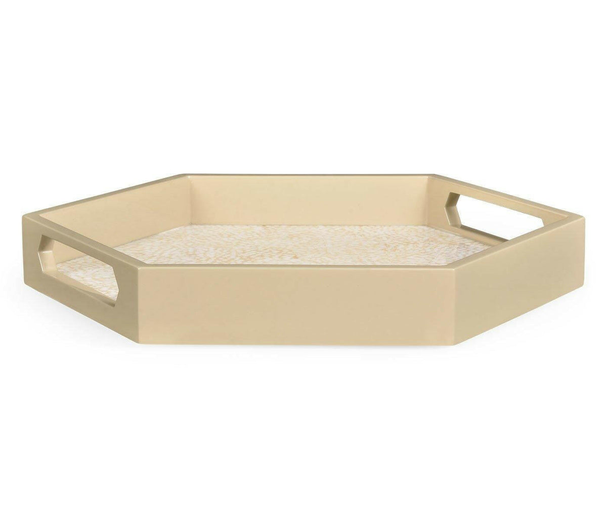 Jonathan Charles Hexagonal Serving Tray Oriental.