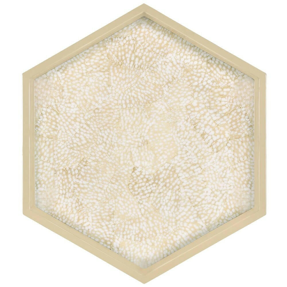 Jonathan Charles Hexagonal Serving Tray Oriental.