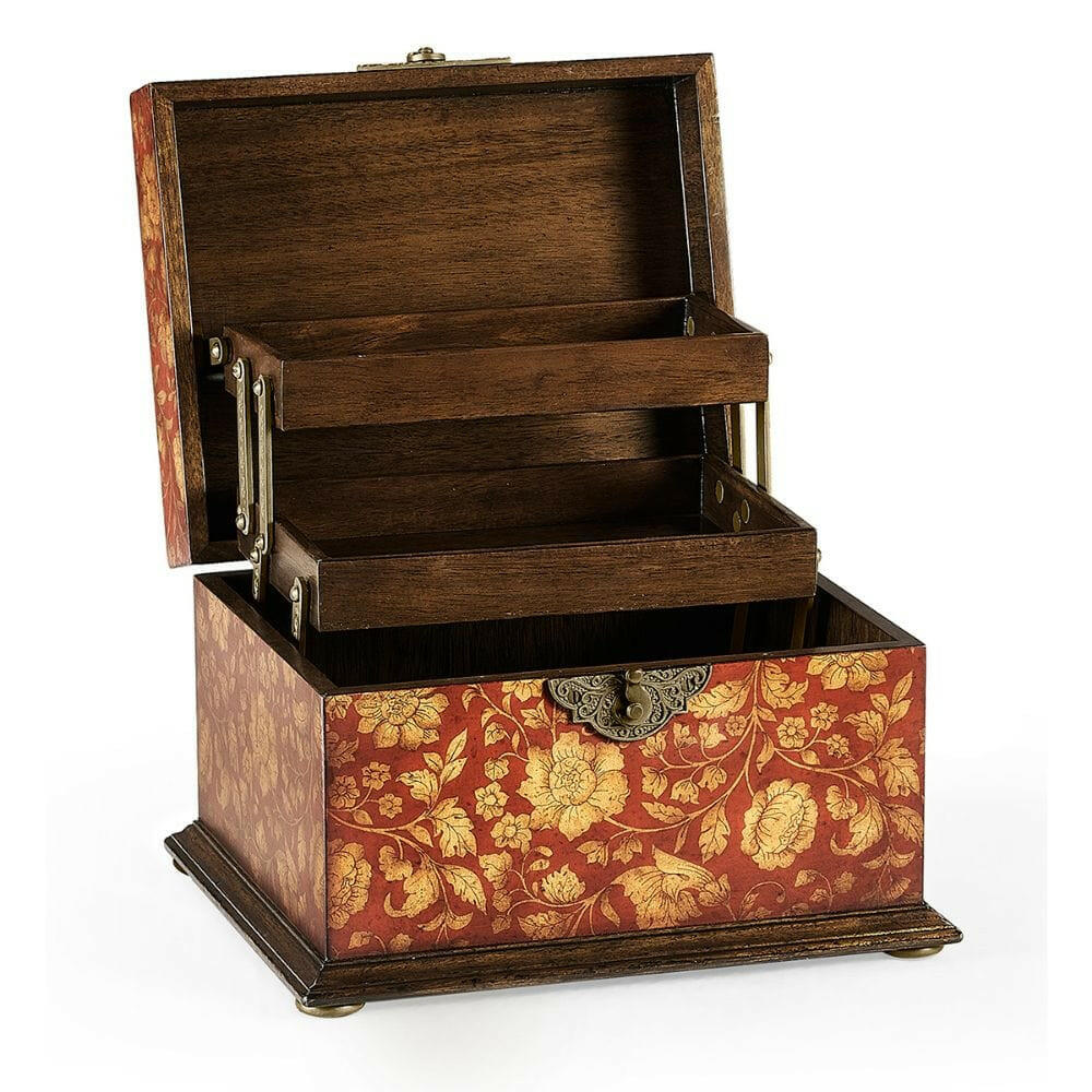 Jonathan Charles Jewellery Box Regency - Red.