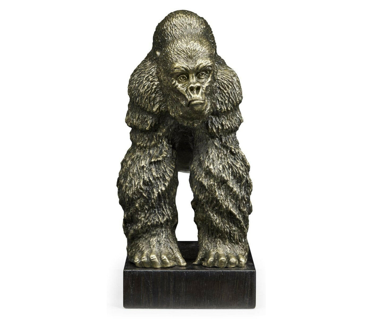 Jonathan Charles King Kong Statue on Base - Light Brass.