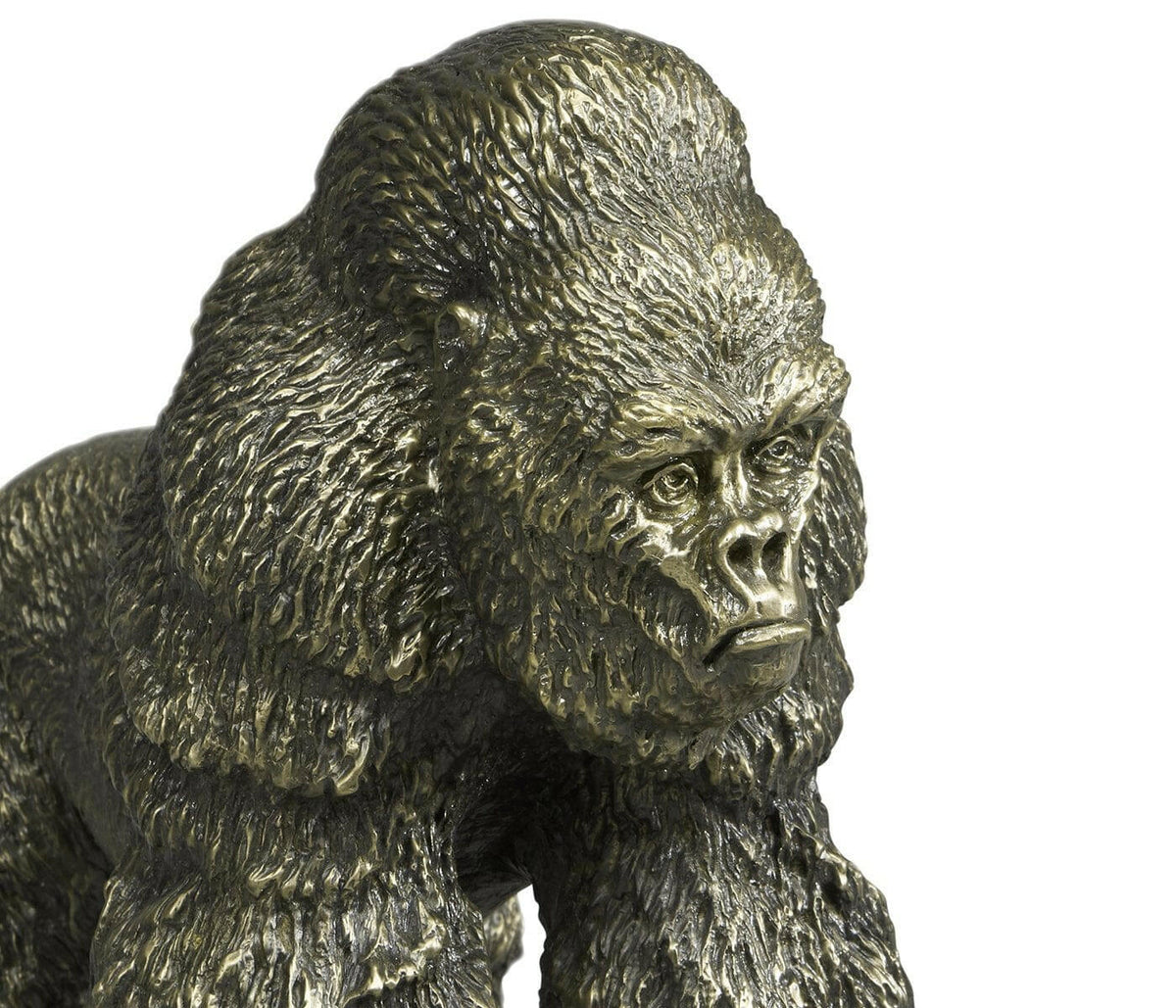 Jonathan Charles King Kong Statue on Base - Light Brass.