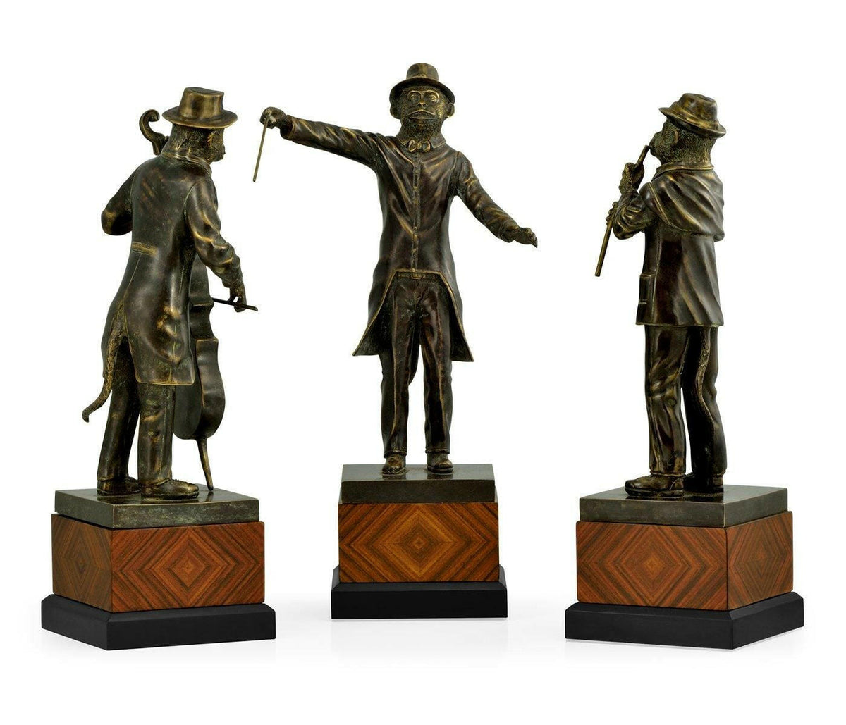 Jonathan Charles Monkey Orchestra Trio Figurine Set.