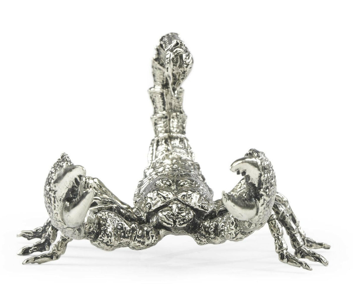Jonathan Charles Scorpion Figurine in White Brass.