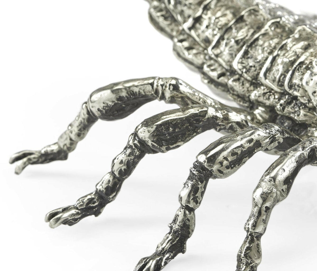Jonathan Charles Scorpion Figurine in White Brass.