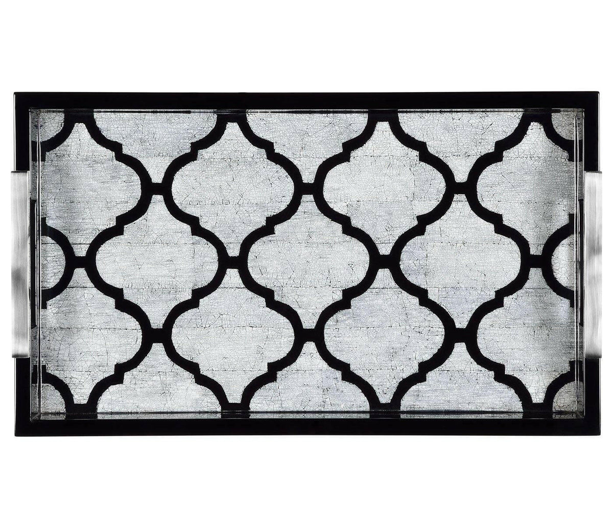 Jonathan Charles Serving Tray Oriental in Smoke Eggshell.