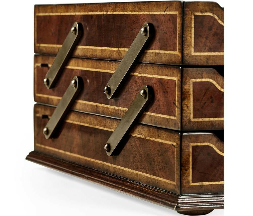 Jonathan Charles Triple Letter Tray Victorian.