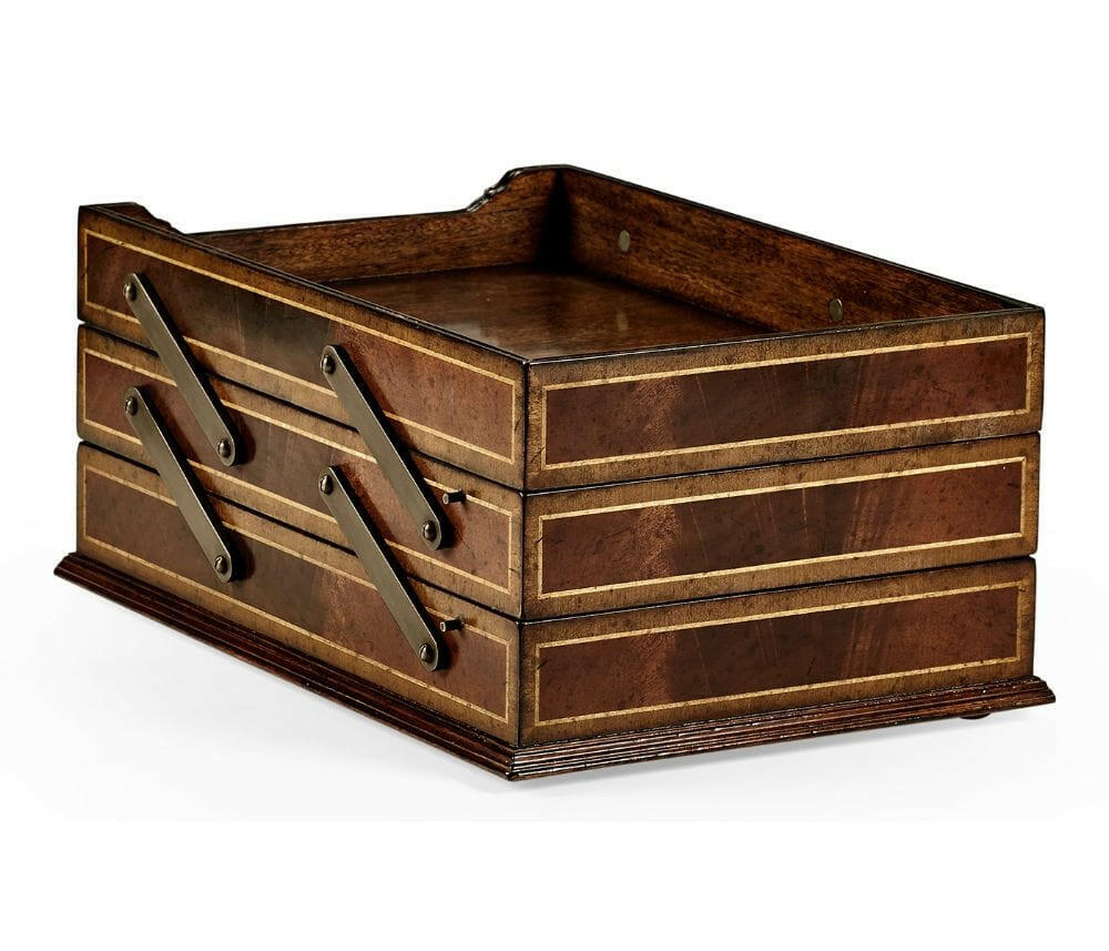 Jonathan Charles Triple Letter Tray Victorian.