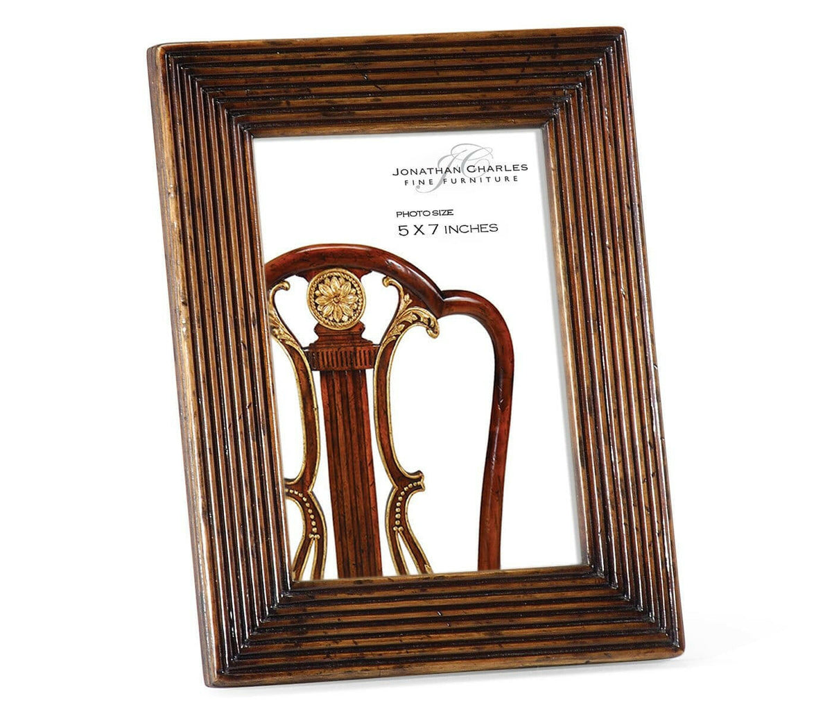 Jonathan Charles Walnut Ribbed Picture Frame 5x7.