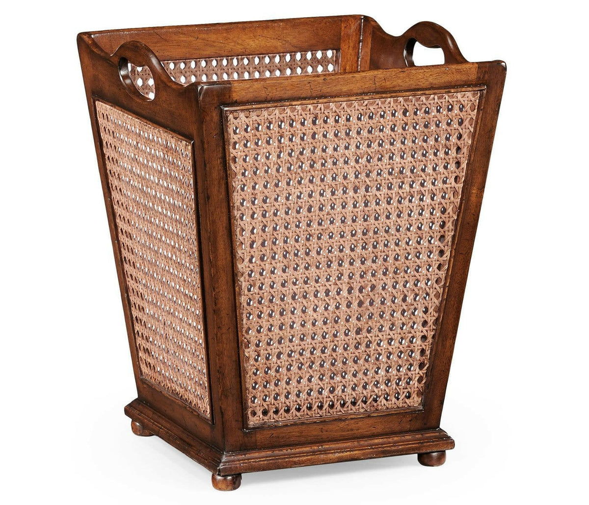 Jonathan Charles Waste Basket French Caned.