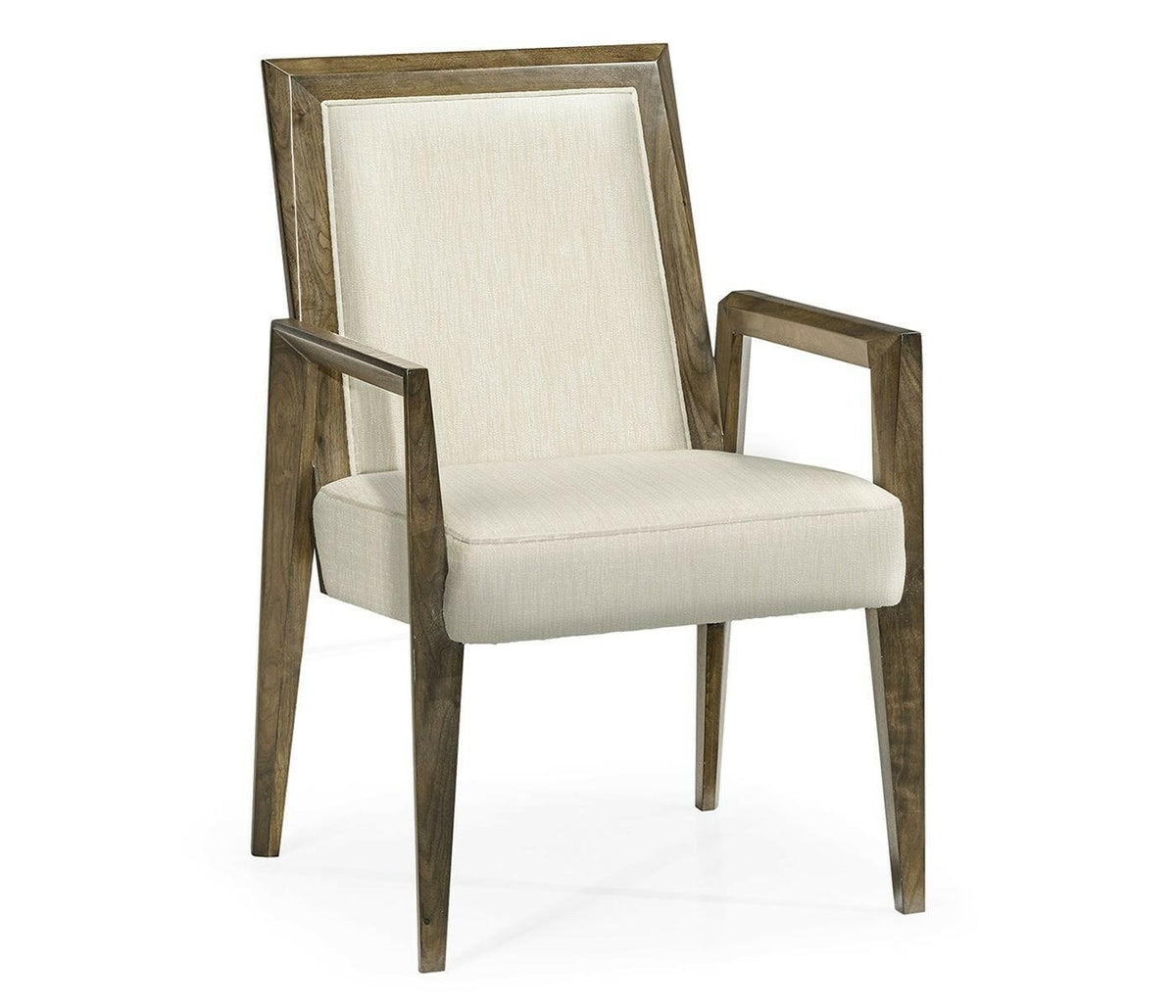 Jonathan Charles Dark Grey Walnut Dining Armchair in Castaway.