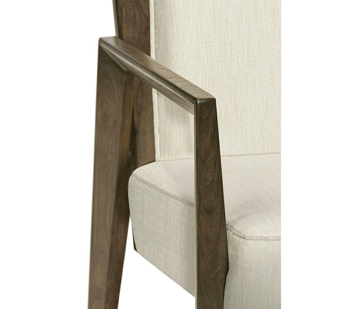 Jonathan Charles Dark Grey Walnut Dining Armchair in Castaway.