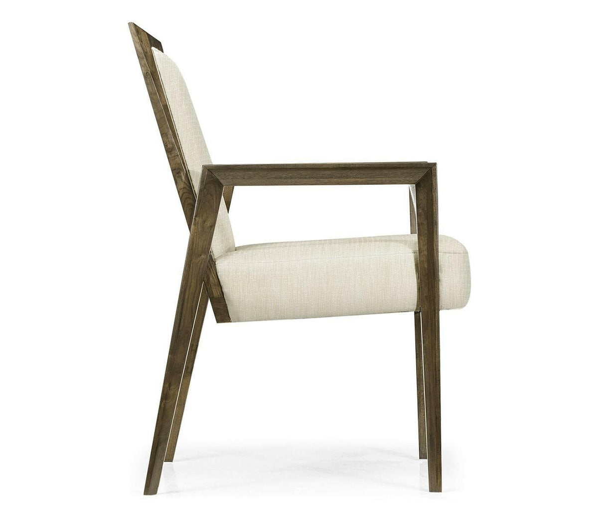 Jonathan Charles Dark Grey Walnut Dining Armchair in Castaway.