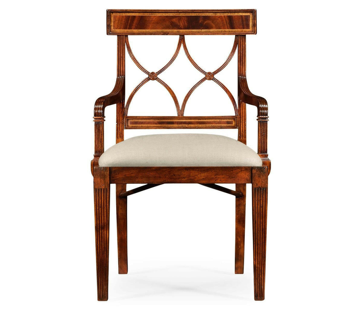 Jonathan Charles Dining Armchair Georgian in Antique Mahogany - Mazo.