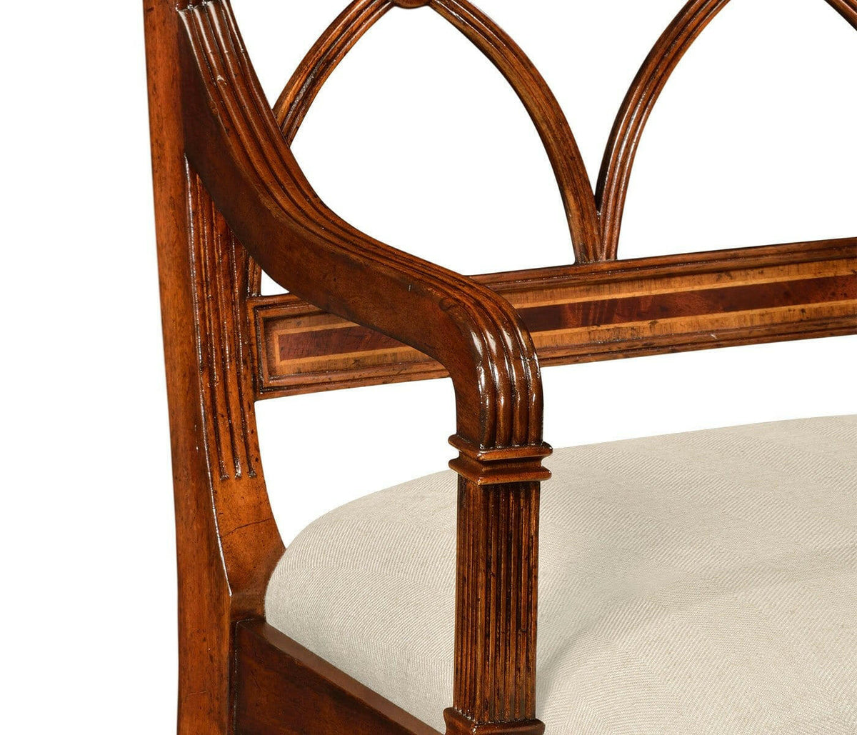 Jonathan Charles Dining Armchair Georgian in Antique Mahogany - Mazo.