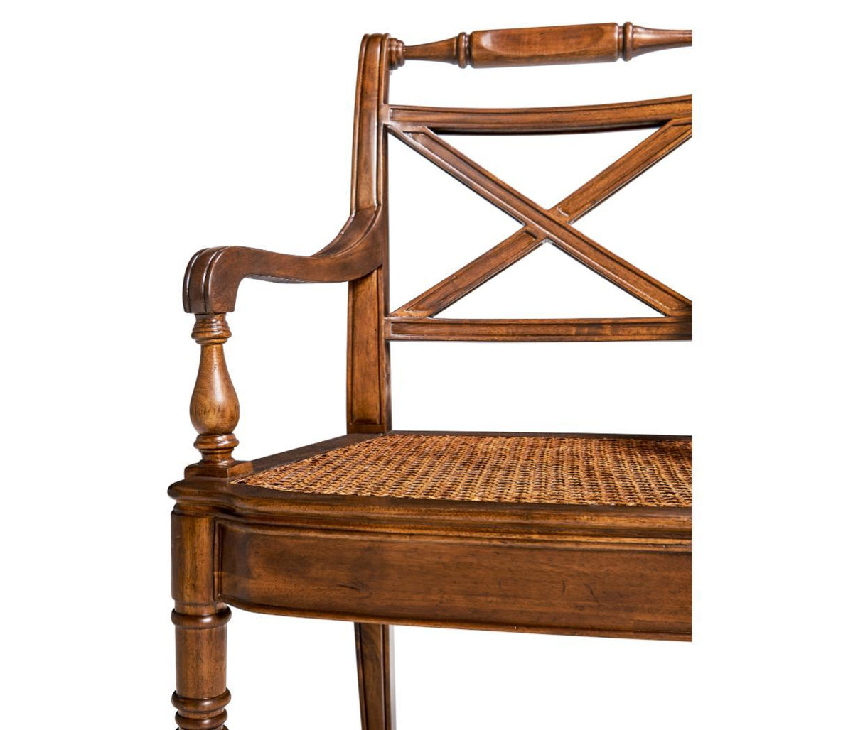 Jonathan Charles Dining Armchair Monarch with Cross Frame.